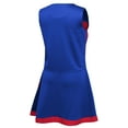 thumbnail image 3 of Girls Preschool Royal New York Giants Two-Piece Cheer Captain Jumper Dress with Bloomers Set, 3 of 4