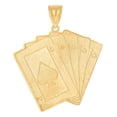 thumbnail image 2 of 10K Two-Tone Gold Mens Aces Poker Cards Charm Pendant, 2 of 3