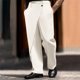 thumbnail image 1 of Pantalones largos para hombre, lisos, informales, con bolsillos, botones y cremallera, de poliéster, 1 of 6