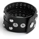 thumbnail image 3 of Xiao Hua Pulsera ancha de cuero con remaches de metal negro unisex, estilo punk rock y motocicleta, 1 pieza, 3 of 5