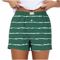 thumbnail image 1 of WRKEKC Womens Summer Shorts Print Stretch Gradient Print Button Strip Shorts with Fashion Style for Women, 1 of 4