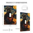 thumbnail image 3 of Fotbe Starry Night Cat Guitarist Print Duplex Receptacle Wall Plate, 1-Gang 5.0" x3.0" Wall Outlet Covers, Dual Outlet Faceplates Covers, Color-matched Screws Included-Style T, 3 of 6