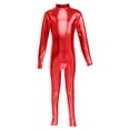 thumbnail image 5 of JIAYUE Boys Girls Jumpsuits Metallic High Neck Long Sleeve Performance With Glitter Gold And Back Zipper For Dance Stage Wear Classic Children Rompers, 5 of 5