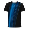 thumbnail image 4 of VERUGU Mens T-Shirts Casual Round Neck Digital Printing Pullover Fitness Sports Shorts Sleeve T-Shirt Blouse Blue L, 4 of 5