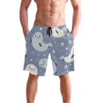 thumbnail image 3 of Ckdifva Many Seals Men's Board Shorts Swim Trunks Drawstring Summer Beach Golf Shorts Quick Dry with Pockets, 3 of 8