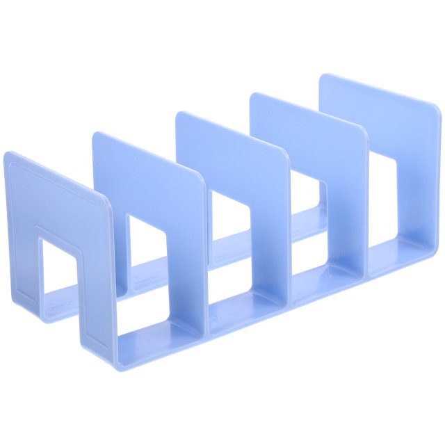 KAKOWELY Blue Plastic Document Storage Rack for Home Use with Modern Design and Fashion Look 5 Pieces,12.8"X5.71"X5.12"