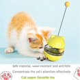 thumbnail image 2 of Juguete para gatos 4 en 1, juguete interactivo para gatos con bola doble y dispensador de comida, adecuado para juegos de entrenamiento y educación de gatos, 2 of 5