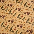thumbnail image 2 of 3 Rolls Christmas Wrapping Paper for Kids with Cut Christmas Elements Print Brown Kraft Paper with Christmas Lights, Deer, Snowflakes,Snowmen(19.6"27.6", Sheet of 3), 2 of 7