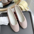 thumbnail image 7 of Miluxas Women's Ballet Flats, Square Toe Slip-On Shoes with Soft Breathable Fabric, Lightweight Casual Flats for office,Walking Pink 7.5(40), 7 of 7