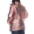thumbnail image 4 of White Mark Women's Plus Size Metallic Puffer Coat, 4 of 5