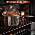 thumbnail image 6 of Cook N Home Stainless Steel Saucepan 1.5 Quart, Tri-Ply Clad Sauce Pan with Glass Lid, Silver, 6 of 9