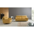thumbnail image 5 of EK078 Yellow Color With Italian Leather Loveseat, 5 of 6