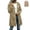 Khaki, variant on Rain Jackets for Women Longline Lightweight Packable Waterproof Hood Converts To Stuff Sack Outdoor Hiking Travel Gray L