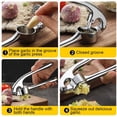 thumbnail image 5 of Prensa de ajos: trituradora de ajos Trongle con pelador fácil, aleación de zinc resistente gruesa y duradera y asas fáciles de apretar para prensar ajos, 5 of 5