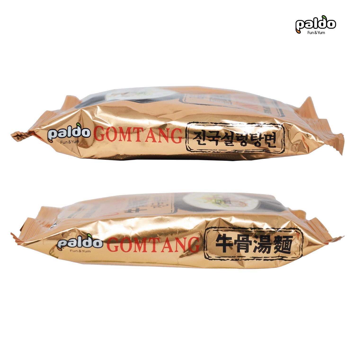 Paldo Fun & Yum Gomtang Ramen Mild Instant Noodles with Soup, Beef Bone Based Broth, Savory Flavor Best Oriental Style Korean Ramyun, K-Food, 102g x 10 Pack