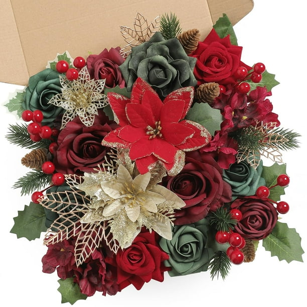 Flores artificiales GAATEEK Roses para ramos de novia