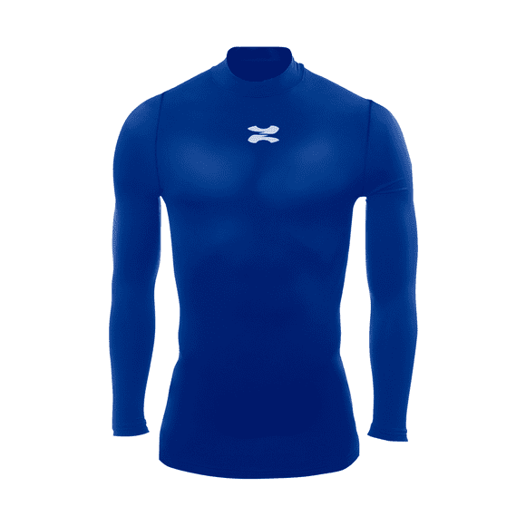 Playera Deportiva Manga Larga Unisex Licra de Compresion Comoda y Fresca azul ZAPARI Licra Deportiva