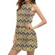 thumbnail image 5 of Vestido de Verano Casual de Mujer Impreso sin Mangas con Cuello en V Conjunto Superior, Imitación de Algodón Tirar Marco Suelto, 5 of 9