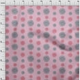 thumbnail image 3 of oneOone Cotton Poplin Fabric Spiral & Floral Block Print Fabric BTY 42 Inch Wide, 3 of 4