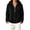 Black, variant on XRoczxe Women's Fluffy Sherpa Pullover Hoodie, Quarter Zip Fleece Sweatshirt with Pockets, Soft Warm Winter Lounge Top for Cold Weather & Casual Wear