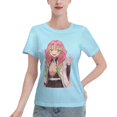 thumbnail image 1 of T-Shirt Basique à Manches Courtes pour Femmes Demon Slayer Blade Temple Ganlu Mili, 1 of 6