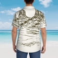 thumbnail image 4 of Susaid Wild West Desert With Cowboy Print Short Sleeve Shirts Button Down Casual Shirts Summer Beach Aloha Button Down Short Sleeve for Men ,3X-Large, 4 of 7