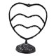 thumbnail image 2 of Porta pendientes con forma de corazón, bonito, multifuncional, estable, regalo, compacto, fácil de usar. Negro, 2 of 9
