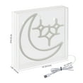 thumbnail image 5 of Starry Crescent 10" Square Contemporary Glam Acrylic Box USB Operated LED Neon Light, White, 5 of 7