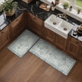 thumbnail image 2 of KUETH Kitchen Rug for Floor, Kitchen Mat Anti Fatigue, Non Slip Washable Kitchen Rug, Set of 2 Kitchen Mat 17"x47"+17"x30", Blue, 2 of 8