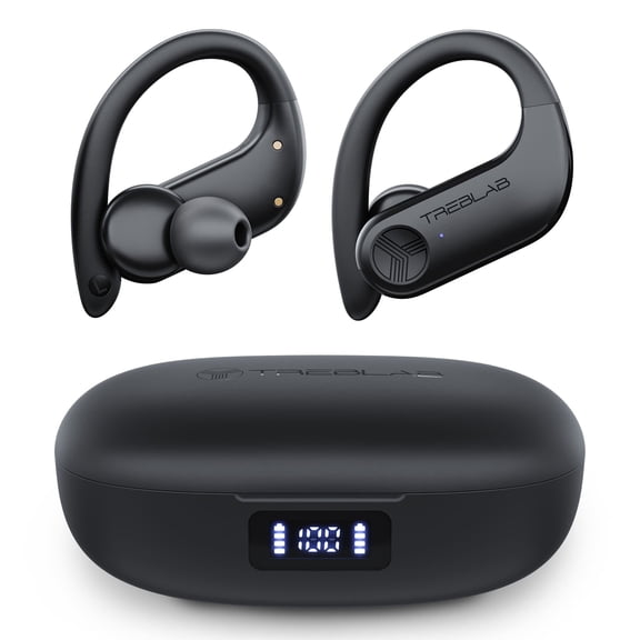 TREBLAB X3 Pro True Wireless Bluetooth Running Headphones, Comfortable Earhooks, 145H Playtime, IPX5 Waterproof