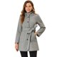 thumbnail image 1 of INSPIRE CHIC Abrigo de invierno de manga larga con capucha y un solo pecho para mujer Gris XS, 1 of 6