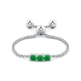 thumbnail image 2 of Angara Natural 0.14 Ct. Emerald Stackable Ring in 14K White Gold for Women (Ring Size: 12), 2 of 9