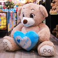 thumbnail image 3 of PELUCHERIA - Oso Rechoncho Beige ILY con corazon Azul, 3 of 5