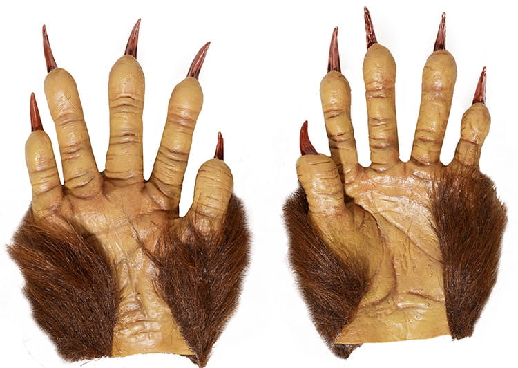 Hairy Latex Claw Werewolf Hands Adult