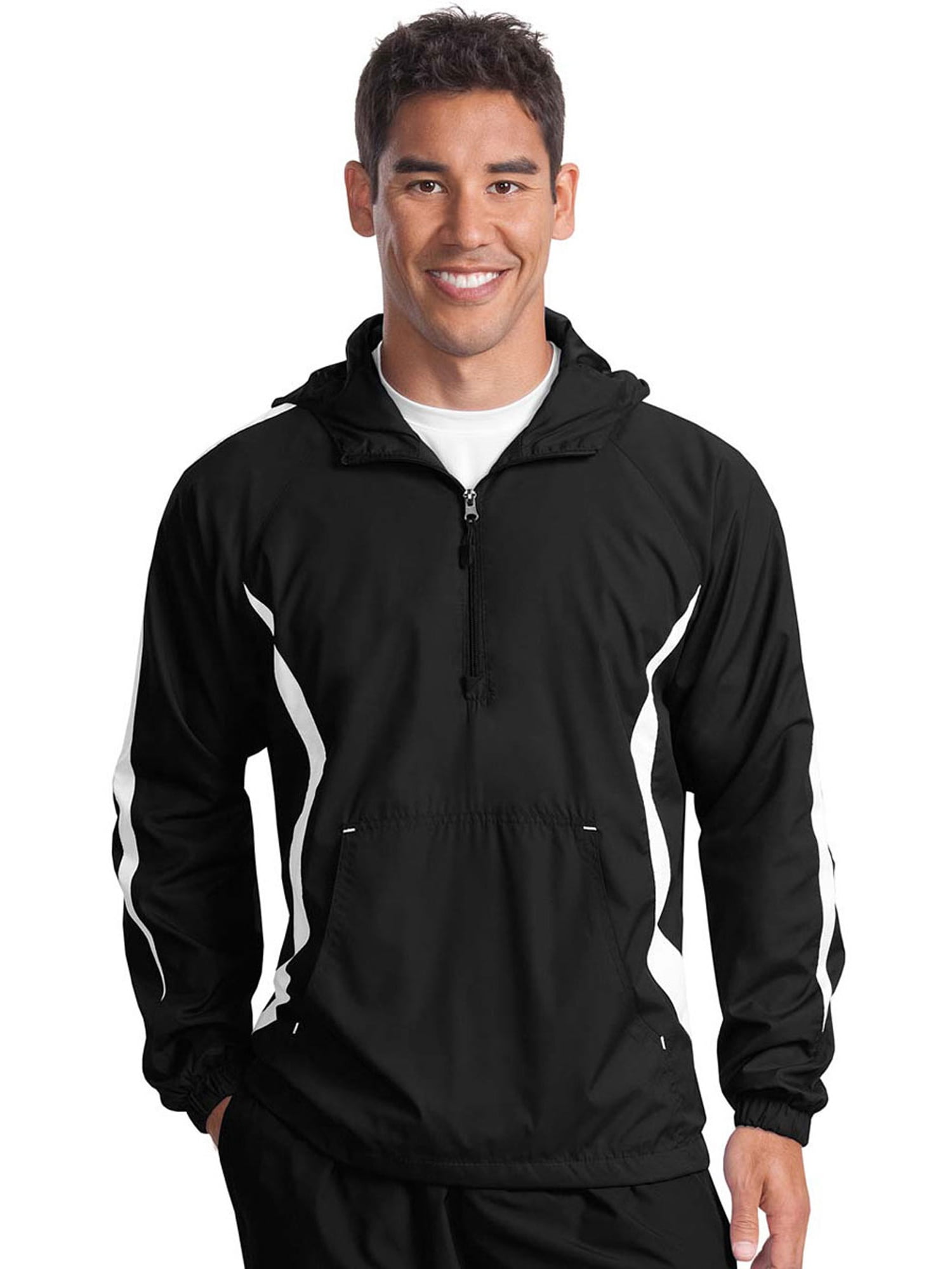Sport-Tek - Sport-Tek Men's 1/4-Zip Colorblock Raglan Anorak Jacket - Walmart.com - Walmart.com