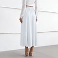 thumbnail image 5 of Lenago Skirts for Women Summer Solid Color Loose High Waist A-line Half Body Elastic Waist Drawstring Skirt, 5 of 8