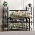 thumbnail image 4 of Support d'Aquarium Robuste pour Réservoirs de 20 à 90 Gallons - Armoire à 4 Niveaux avec Support à 12 Pieds, Prise de Courant Intégrée, Rangement Ajustable - Meuble de Terrarium pour Reptiles pour Salon - Supporte 860 Lb, 4 of 7