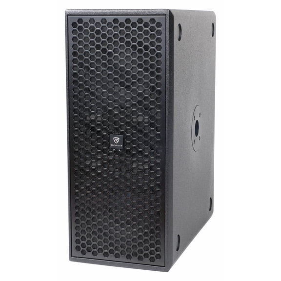 Rockville TITAN SLIM D8 BLACK Dual 8" Compact Powered Subwoofer 400W RMS