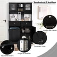 thumbnail image 3 of KIGOTY Kitchen Pantry Storage Cabinet, Double Tilt Out Trash Cabinets Freestanding Storage Cabinets, 2 Drawers and 1 Tilt Out Trash Cabinet, Kitchen, Dinning Room, Living Room, Black, 3 of 7