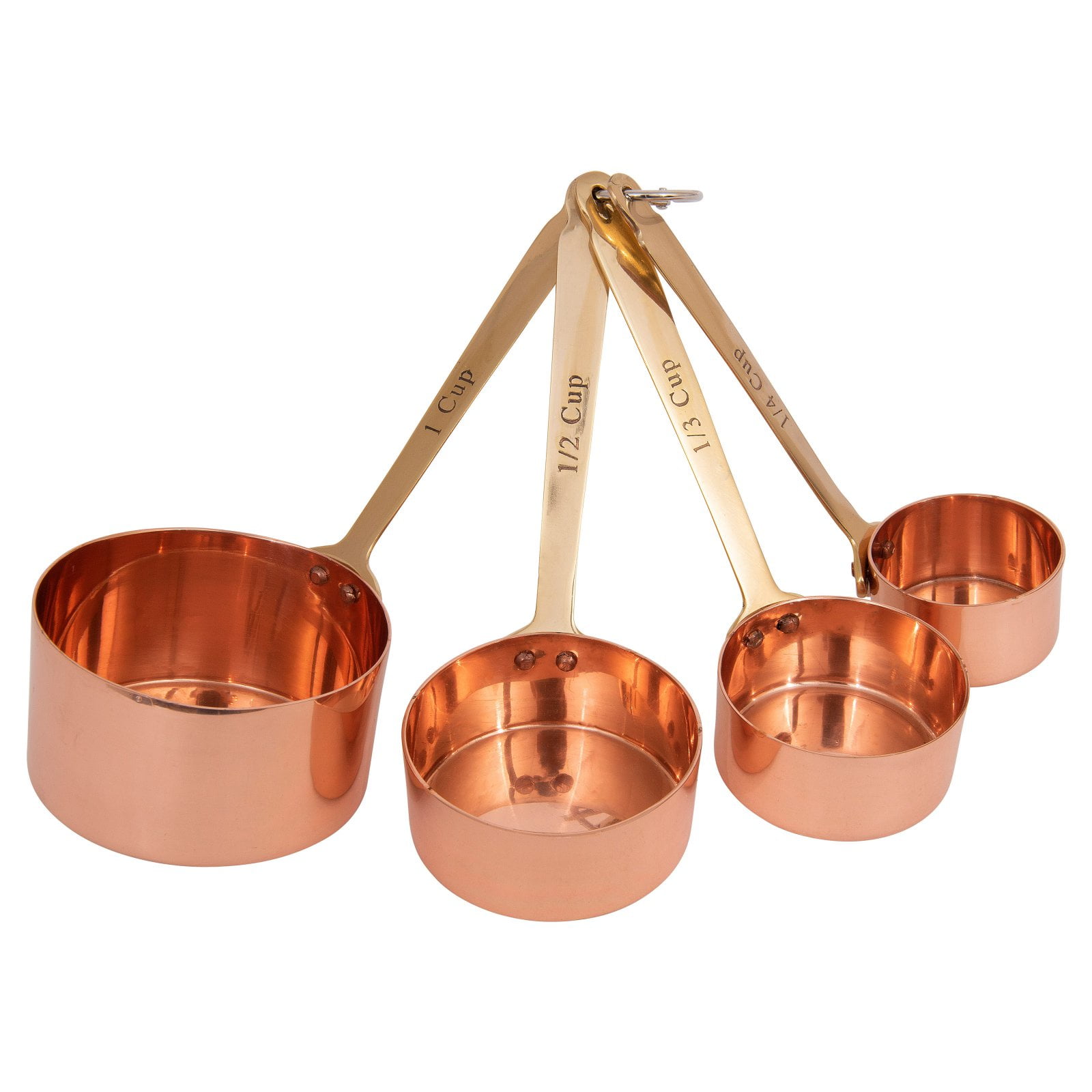3R Studios Copper and Brass Measuring Cups Set of 4
