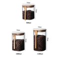 thumbnail image 3 of 1 Uds. (1200ml) tanque de almacenamiento sellado de vidrio cuadrado contenedores de café, cuchara, contenedor de almacenamiento, condimentos, granos de café, suministros de cocina, bote de té, 3 of 5