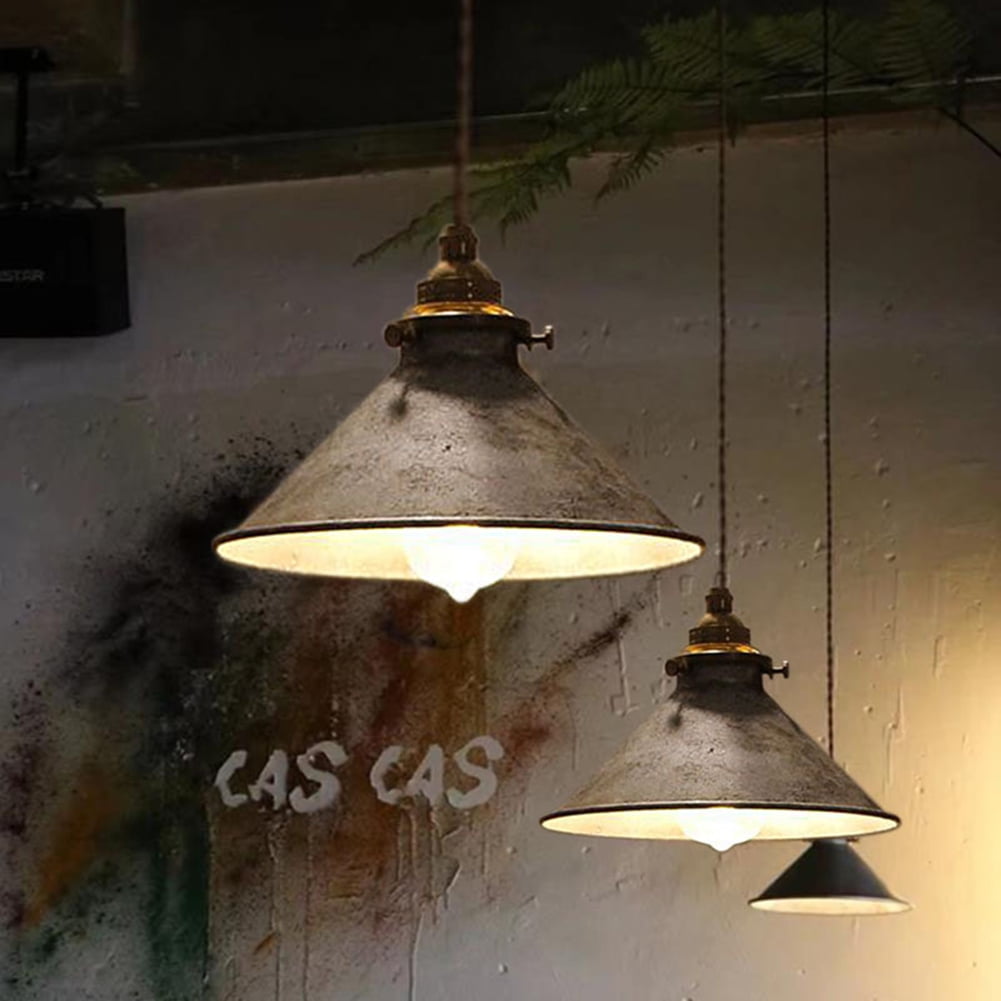 Retro Industrial Style Metal Iron Pendant Lighting, Vintage Rustic Farmhouse Pendant Light Fixture, American Farmhouse Pendant Lamp for Over Kitchen Sink Island Dining Table Entrance Bar