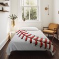 thumbnail image 4 of Baseball Tapestry for Bedroom Wall Hanging Tapestry, Red White Texture Sports Ball Minimalist Ceiling Backdrop Tapestries Poster Blanket Wall Decor for Teens Room Living Room Dorm 55" x 73", 4 of 8