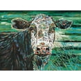 thumbnail image 2 of Vitaletti, Carolee 14x12 Gold Ornate Wood Framed with Double Matting Museum Art Print Titled - Marshland Cow II, 2 of 4