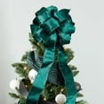 thumbnail image 2 of My Texas House Green Velvet Tree Topper Bow, 28 inch, 2 of 4