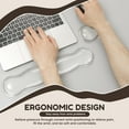 thumbnail image 3 of HLONK 2Pcs Mouse Wrist Rest Silicone Keyboard Hand Rest Shock Absorption Keyboard Support Pad Ergonomic Mouse Handrest for Office, 3 of 10