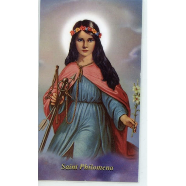 Novena to St. Philomena holy card laminated Pack of 25