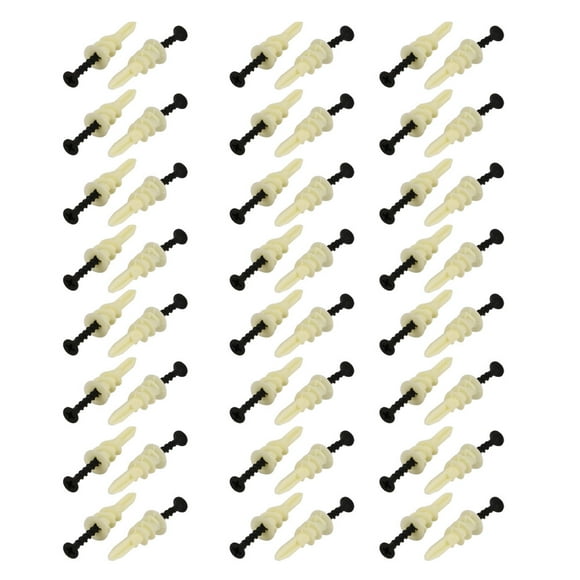 Unique Bargains 50Pcs Self Drilling Drywall Anchor 30mmx4mm Black Oxide Flat Head Screw Kit