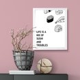 thumbnail image 4 of Designs ByLITA Life Is A Mix of Sushi and Troubles, 11 x 14 Wooden Framed Print Inspirational Wall Art | Decoration For Sushi Lovers, 4 of 6
