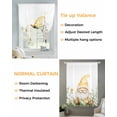 thumbnail image 3 of Yellow Gnomes Tie Up Curtains for Window, Thermal Insulated Balloon Shade Adjustable Rod Pocket Curtains Valance Panels for Kitchen Bathroom Cafe 42 x 45 Farmhouse Spring Floral Watercolor, 3 of 6
